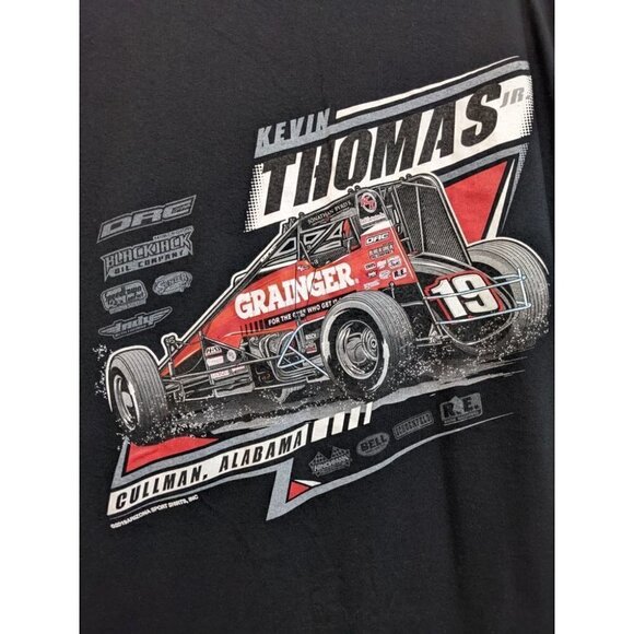 Kevin Thomas Jr size 2XL Black Sprint Racing T-Shirt Cullman, Alabama 2019 - Picture 2 of 5